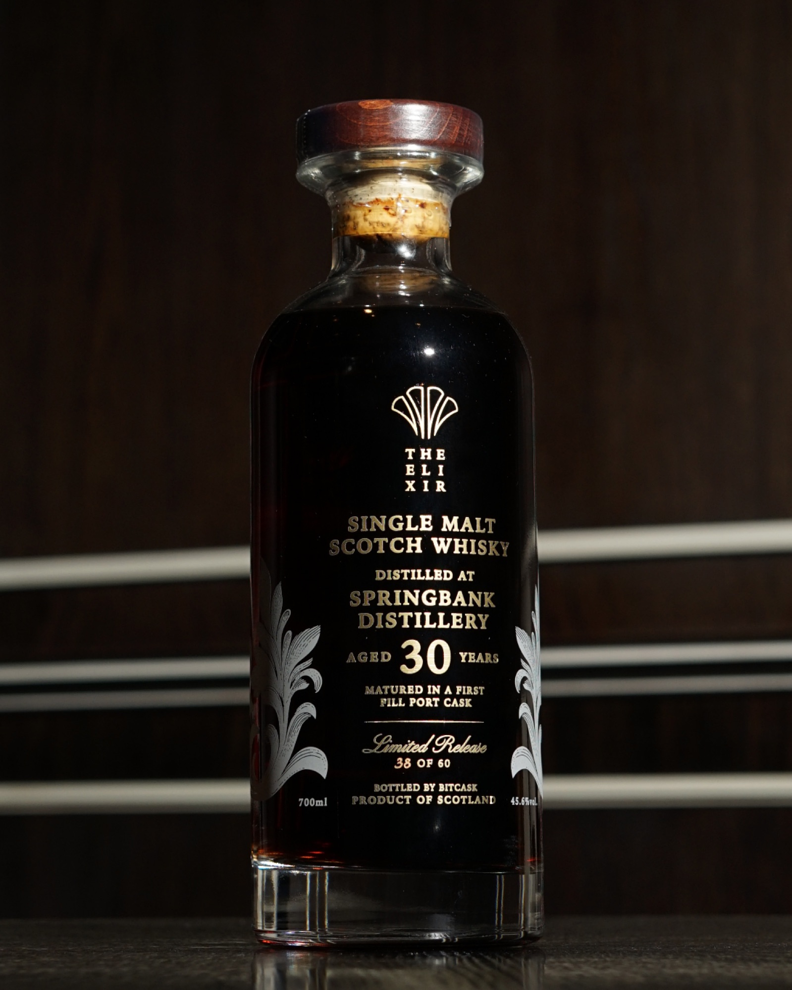 A single cask whisky bottle from the BitCask Store